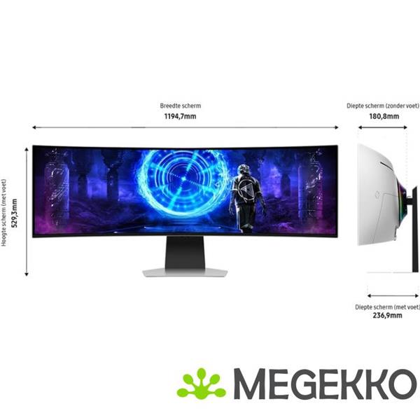 Grote foto samsung odyssey g9 ls49dg954suxen 49 ultrawide quad hd 240hz oled gaming monitor computers en software overige computers en software
