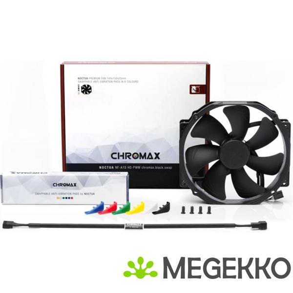 Grote foto noctua nf a15 hs pwm chromax.black.swap 140mm computers en software overige computers en software