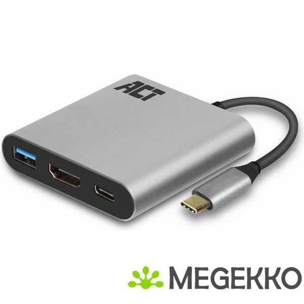 Grote foto act usb c naar hdmi female multiport adapter met pd pass through 60w 4k usb a computers en software overige computers en software