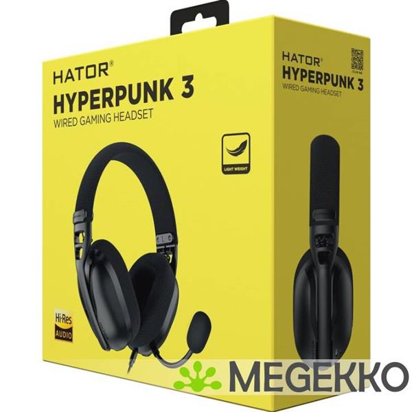 Grote foto hator hyperpunk 3 wired gaming headset zwart audio tv en foto koptelefoons