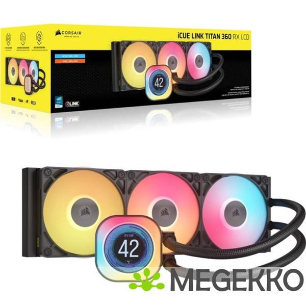 Grote foto corsair icue link titan 360 rx lcd computers en software overige computers en software