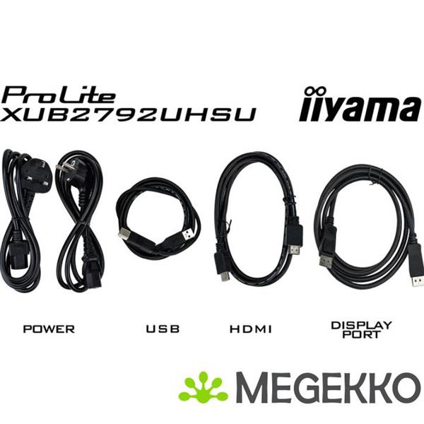 Grote foto iiyama prolite xub2792uhsu b6 27 4k ultra hd ips monitor computers en software overige computers en software