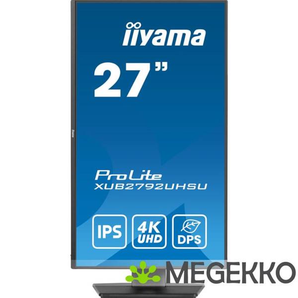 Grote foto iiyama prolite xub2792uhsu b6 27 4k ultra hd ips monitor computers en software overige computers en software