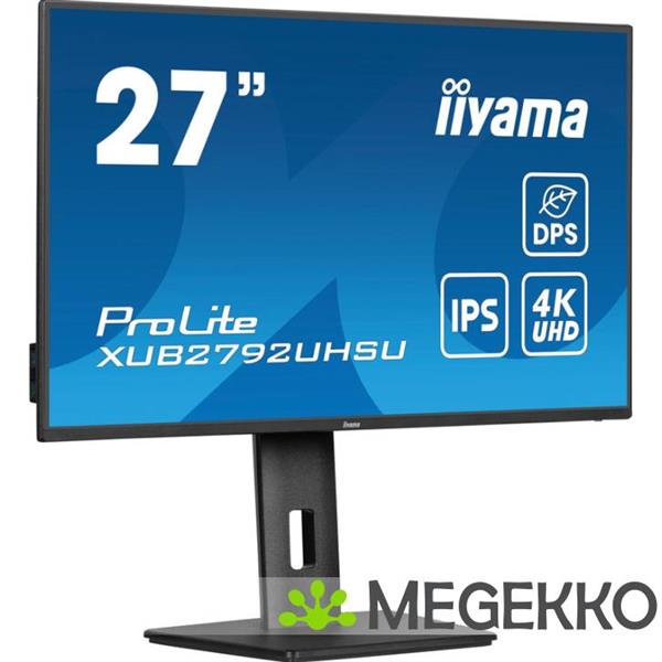 Grote foto iiyama prolite xub2792uhsu b6 27 4k ultra hd ips monitor computers en software overige computers en software