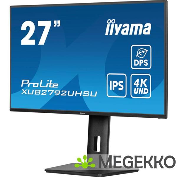 Grote foto iiyama prolite xub2792uhsu b6 27 4k ultra hd ips monitor computers en software overige computers en software