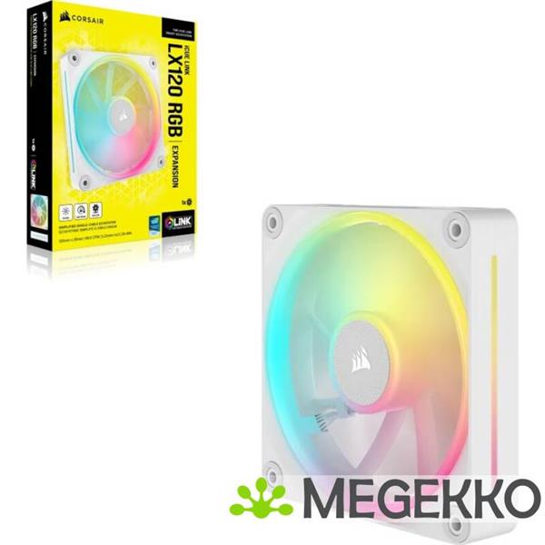 Grote foto corsair icue link lx120 rgb white single pack computers en software overige computers en software