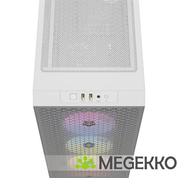 Grote foto corsair 3000d rgb airflow white computers en software behuizingen en kasten