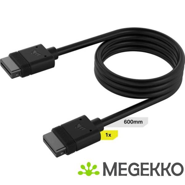 Grote foto corsair icue link cable 1x 600mm with straight connectors black computers en software overige computers en software