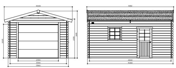 Grote foto nieuw houten garage garage traditional s8331 tuin en terras tuinhuisjes en blokhutten