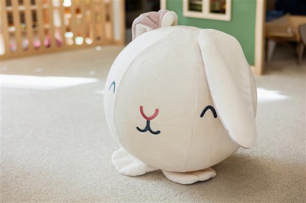 Grote foto springbal konijntje bunny met karamel geur ecru kinderen en baby overige