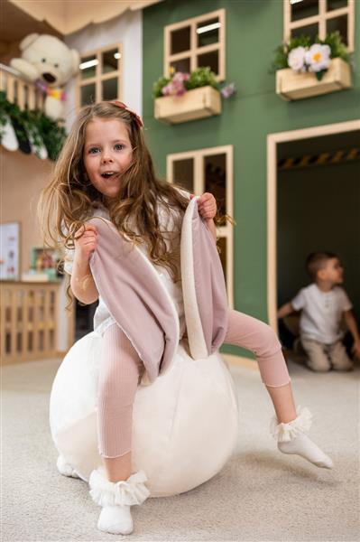 Grote foto springbal konijntje bunny met karamel geur ecru kinderen en baby overige