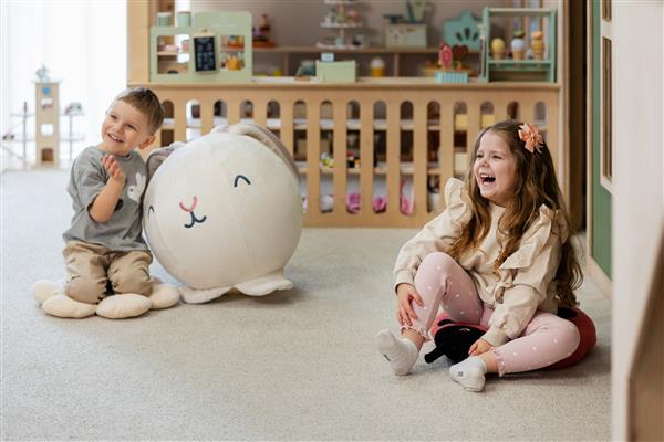 Grote foto springbal konijntje bunny met karamel geur ecru kinderen en baby overige
