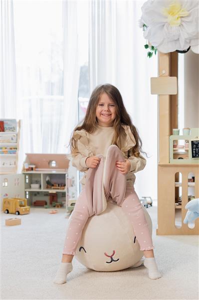 Grote foto springbal konijntje bunny met karamel geur ecru kinderen en baby overige