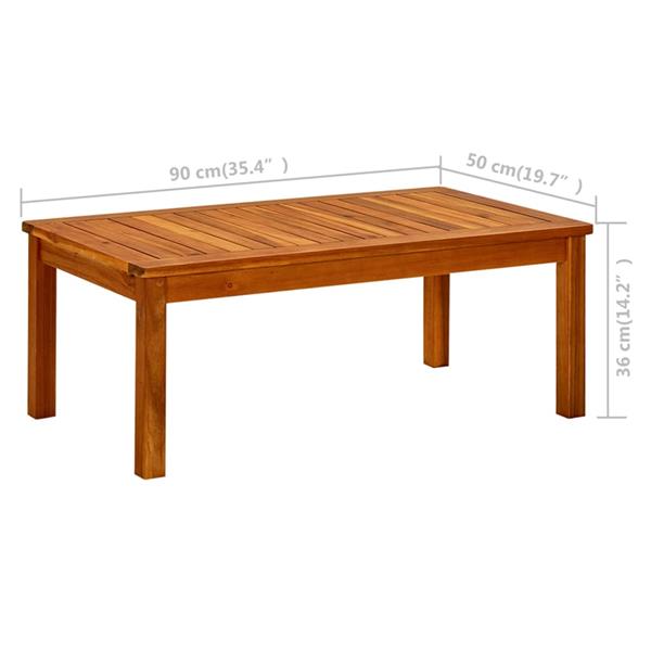 Grote foto vidaxl tuintafel 90x50x36 cm massief acaciahout tuin en terras tuinmeubelen