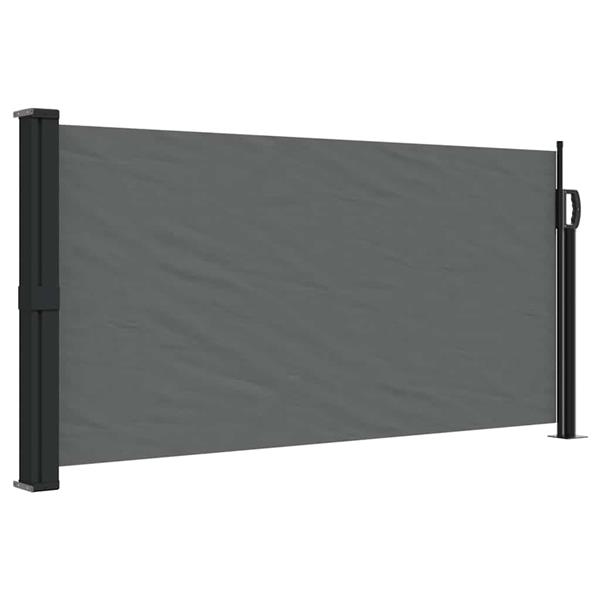 Grote foto vidaxl windscherm uittrekbaar 100x500 cm antracietkleurig tuin en terras overige tuin en terras