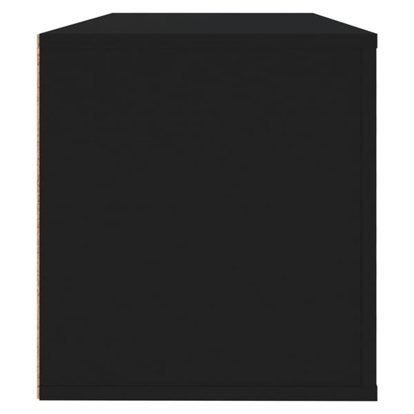 Grote foto vidaxl wandschoenenkast 100x35x38 cm bewerkt hout zwart huis en inrichting overige