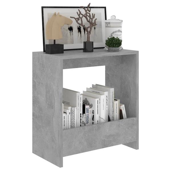 Grote foto vidaxl bijzettafel 50x26x50 cm bewerkt hout betongrijs huis en inrichting eettafels