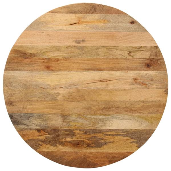 Grote foto vidaxl tafelblad rond 80x2 5 cm massief ruw mangohout antiek en kunst stoelen en banken