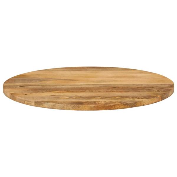 Grote foto vidaxl tafelblad rond 80x2 5 cm massief ruw mangohout antiek en kunst stoelen en banken