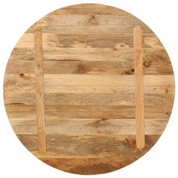 Grote foto vidaxl tafelblad rond 80x2 5 cm massief ruw mangohout antiek en kunst stoelen en banken