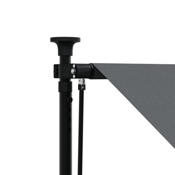 Grote foto vidaxl luifel uittrekbaar 350x150 cm stof en staal antracietkleurig tuin en terras overige tuin en terras
