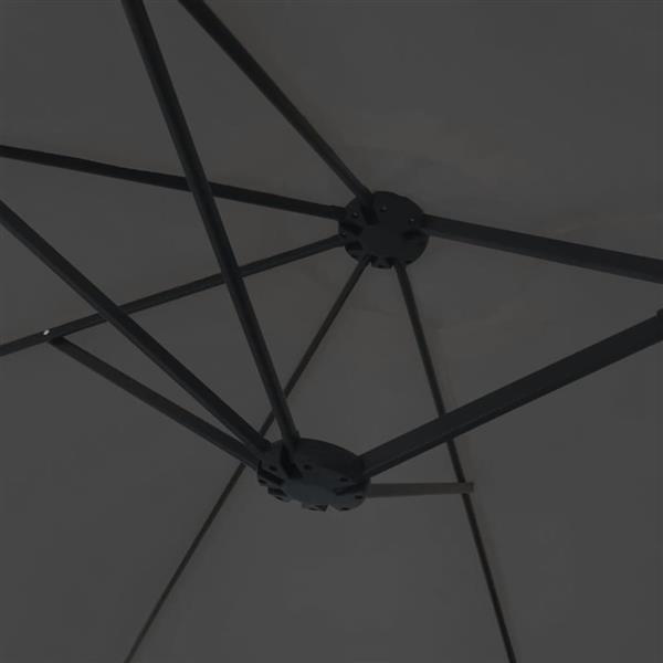 Grote foto vidaxl parasol dubbel dak met led 449x245 cm antracietkleurig tuin en terras overige tuin en terras