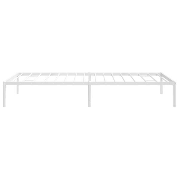 Grote foto vidaxl bedframe metaal wit 90x200 cm antiek en kunst stoelen en banken