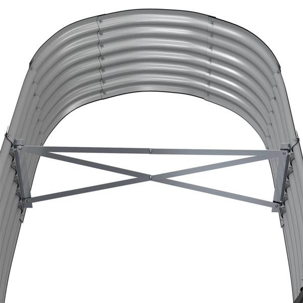Grote foto vidaxl plantenbak 152x80x36 cm gepoedercoat staal antracietkleurig tuin en terras overige tuin en terras