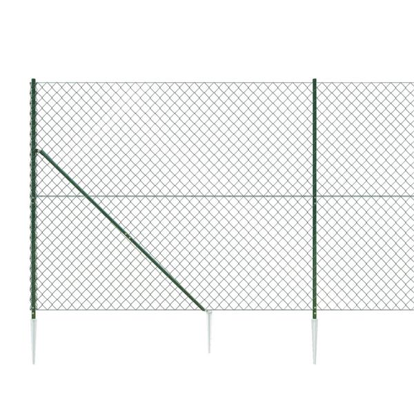 Grote foto vidaxl gaashek met grondankers 1 6x10 m groen tuin en terras hekken en schuttingen