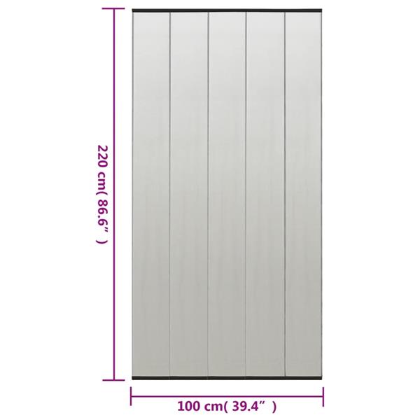 Grote foto vidaxl vliegengordijn 100x220 cm polyester mesh zwart doe het zelf en verbouw deuren en horren