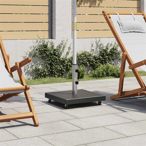 Grote foto vidaxl parasolvoet vierkant 30 kg graniet zwart tuin en terras overige tuin en terras
