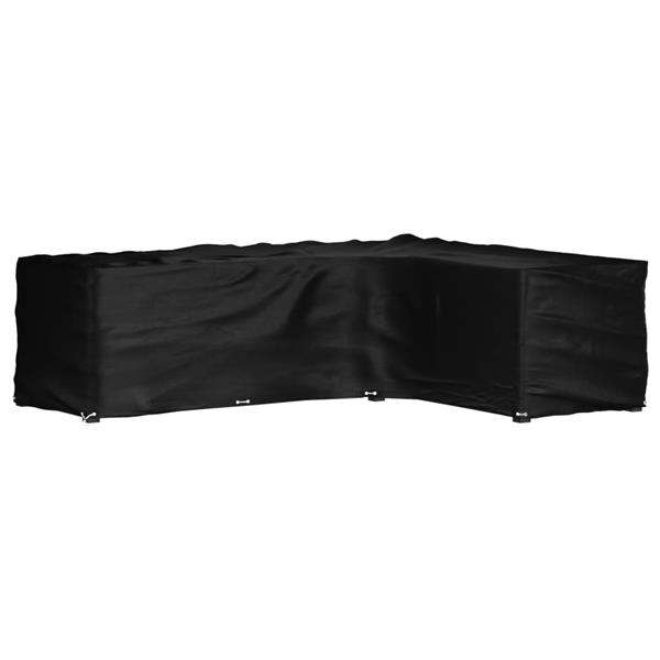 Grote foto vidaxl tuinmeubelhoezen met 16 oogjes l vormig 260x210x80 cm tuin en terras tuinmeubelen