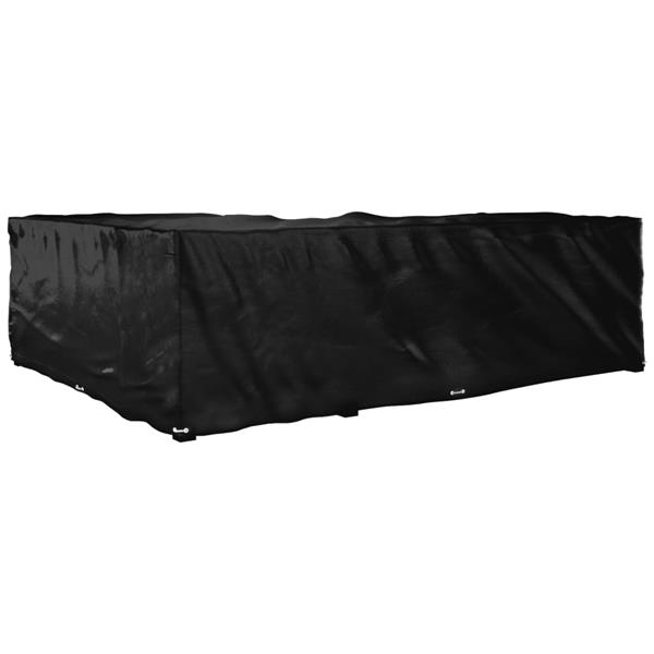 Grote foto vidaxl tuinmeubelhoezen met 16 oogjes l vormig 260x210x80 cm tuin en terras tuinmeubelen
