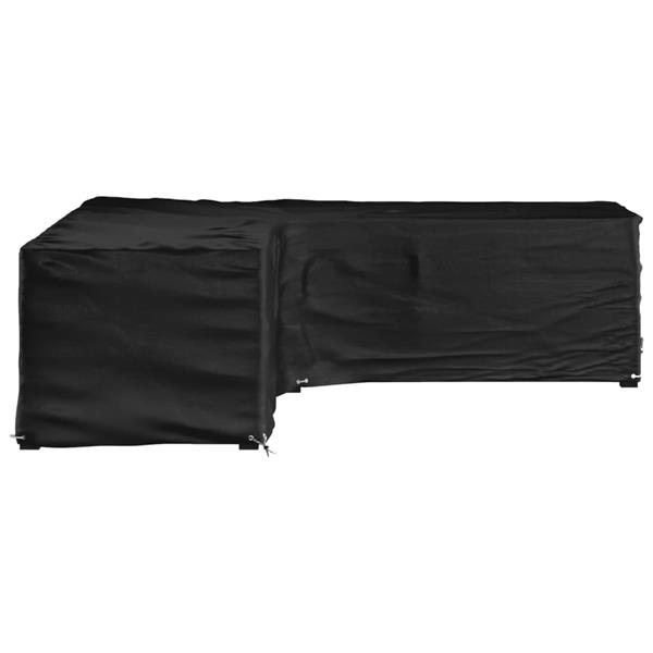 Grote foto vidaxl tuinmeubelhoezen met 16 oogjes l vormig 285x285x70 cm tuin en terras tuinmeubelen