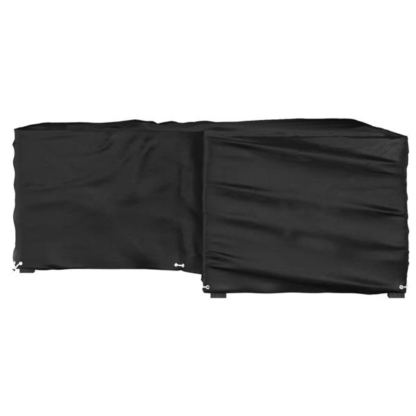 Grote foto vidaxl tuinmeubelhoezen met 12 oogjes l vormig 185x185x70 cm tuin en terras tuinmeubelen