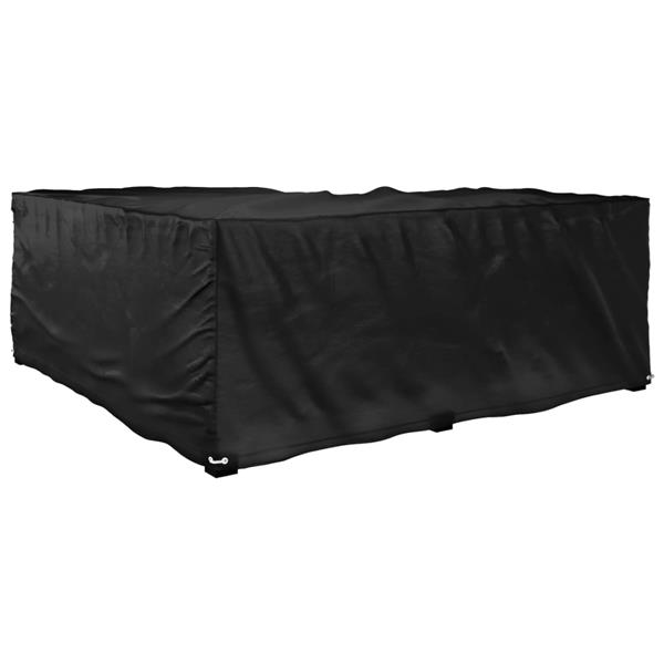 Grote foto vidaxl tuinmeubelhoezen met 12 oogjes l vormig 185x185x70 cm tuin en terras tuinmeubelen