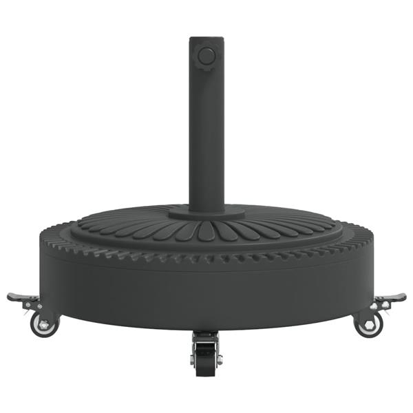 Grote foto vidaxl parasolvoet met wielen voor stok van 38 48 mm 27 kg rond tuin en terras overige tuin en terras