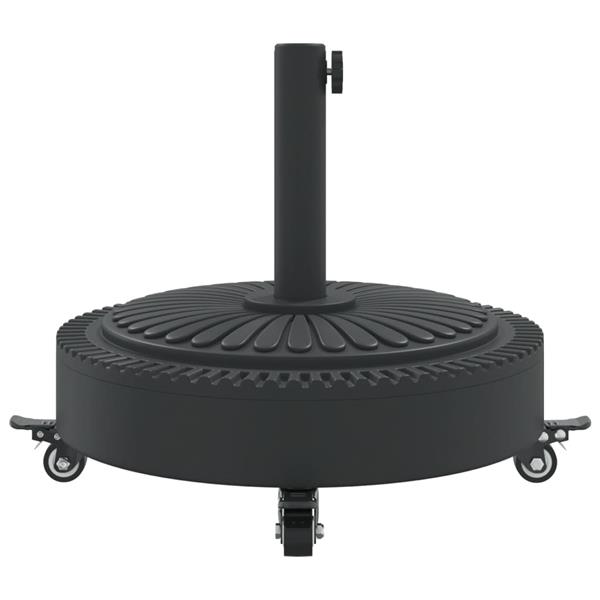 Grote foto vidaxl parasolvoet met wielen voor stok van 38 48 mm 27 kg rond tuin en terras overige tuin en terras