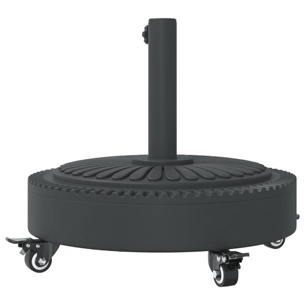 Grote foto vidaxl parasolvoet met wielen voor stok van 38 48 mm 27 kg rond tuin en terras overige tuin en terras