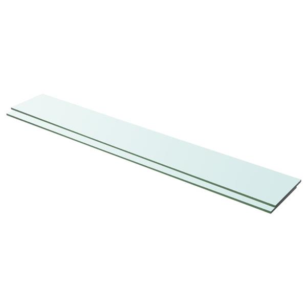 Grote foto vidaxl schappen 2 st 100x15 cm glas transparant huis en inrichting woningdecoratie