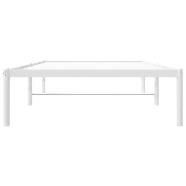 Grote foto vidaxl bedframe metaal wit 90x200 cm antiek en kunst stoelen en banken