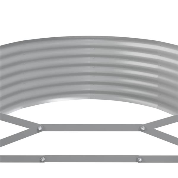 Grote foto vidaxl plantenbak 249x100x36 cm gepoedercoat staal antracietkleurig tuin en terras overige tuin en terras