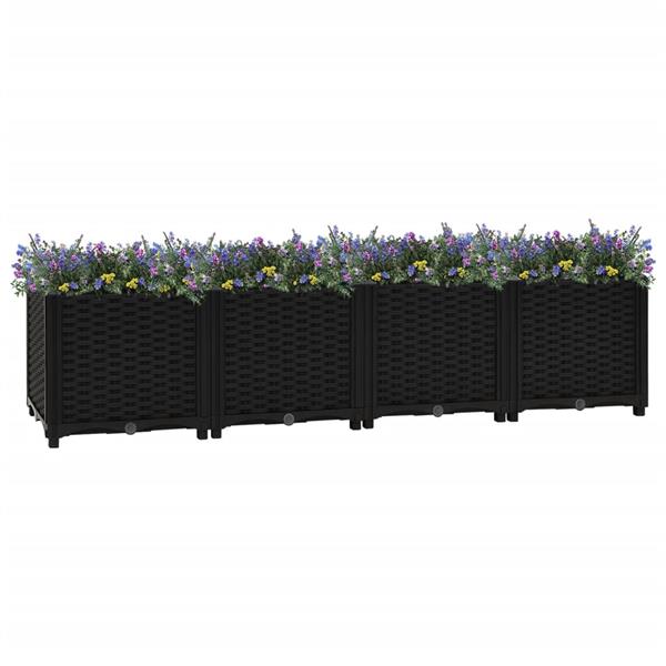 Grote foto vidaxl plantenbak verhoogd 160x40x38 cm polypropyleen tuin en terras overige tuin en terras