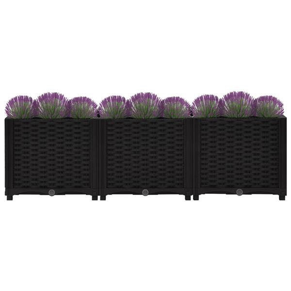 Grote foto vidaxl plantenbak verhoogd 120x40x38 cm polypropyleen tuin en terras overige tuin en terras