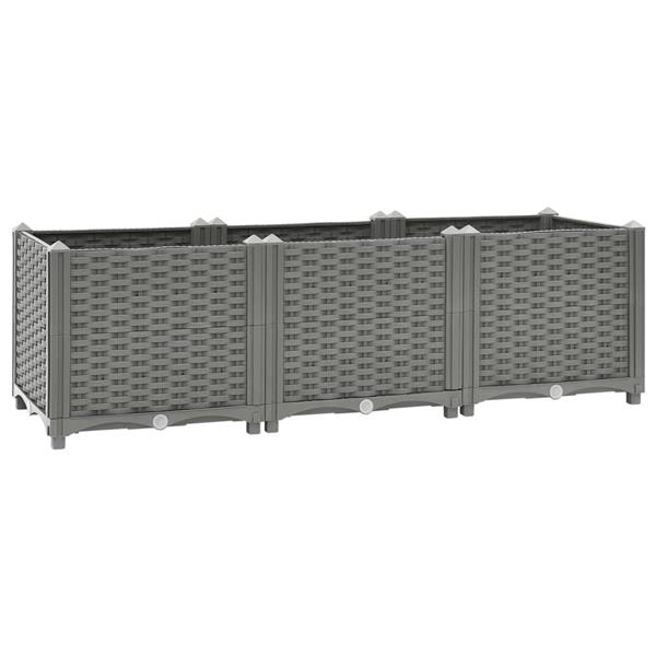 Grote foto vidaxl plantenbak verhoogd 120x40x38 cm polypropeen tuin en terras overige tuin en terras