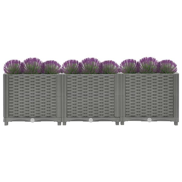 Grote foto vidaxl plantenbak verhoogd 120x40x38 cm polypropeen tuin en terras overige tuin en terras