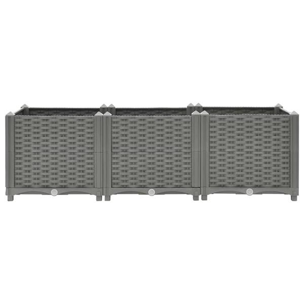 Grote foto vidaxl plantenbak verhoogd 120x40x38 cm polypropeen tuin en terras overige tuin en terras