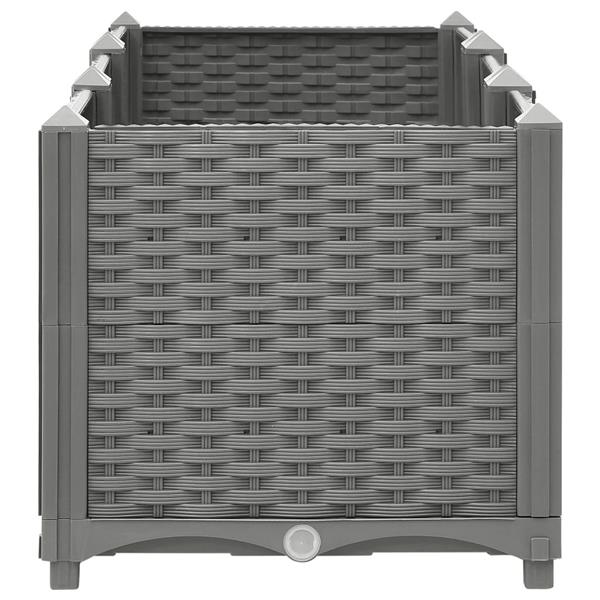 Grote foto vidaxl plantenbak verhoogd 120x40x38 cm polypropeen tuin en terras overige tuin en terras