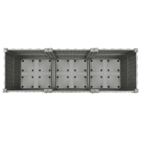 Grote foto vidaxl plantenbak verhoogd 120x40x38 cm polypropeen tuin en terras overige tuin en terras