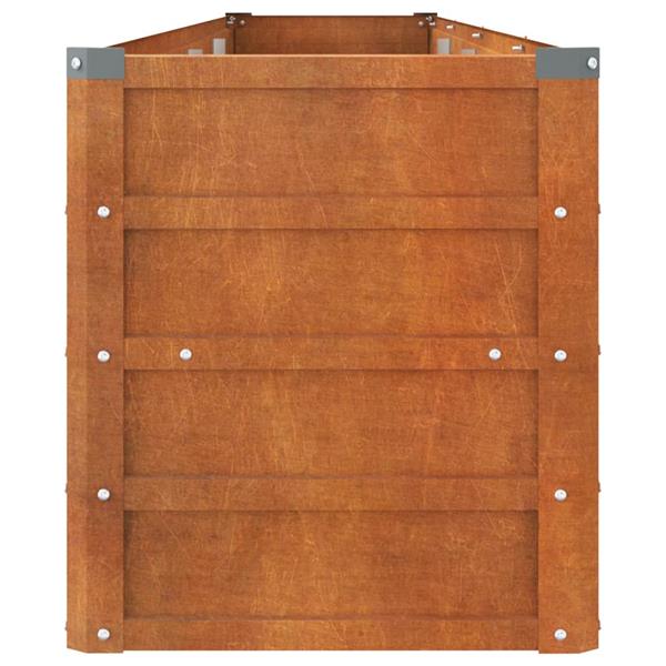 Grote foto vidaxl plantenbak verhoogd 320x40x45 cm cortenstaal roestig tuin en terras overige tuin en terras
